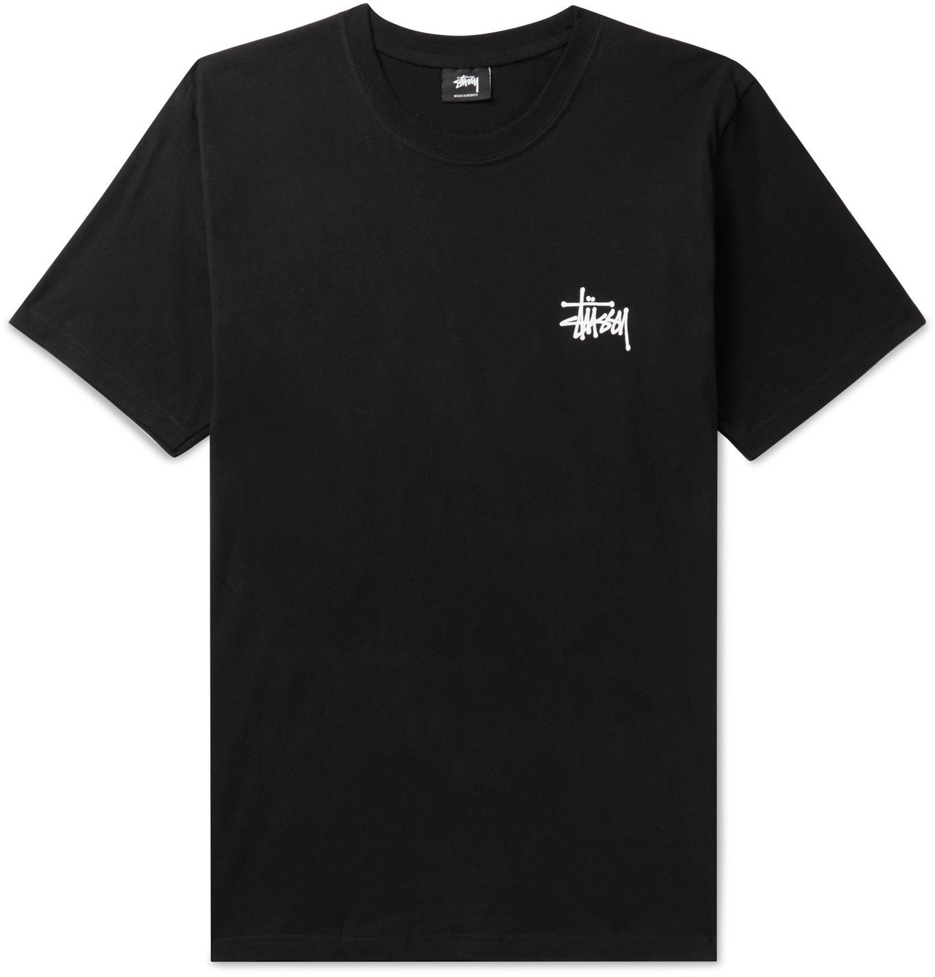 Stüssy - Logo-Print Cotton-Jersey T-Shirt - Black Stussy