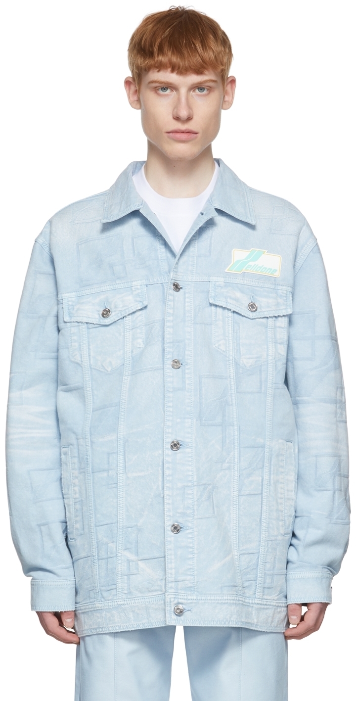 We11done Blue Logo Denim Jacket We11done
