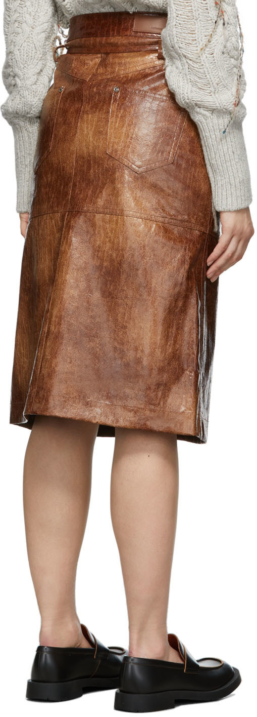 Andersson Bell Brown Amira Faux-Leather Skirt Andersson Bell