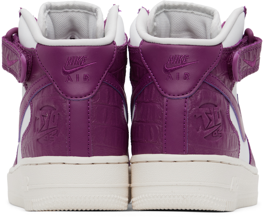 purple and white air forces