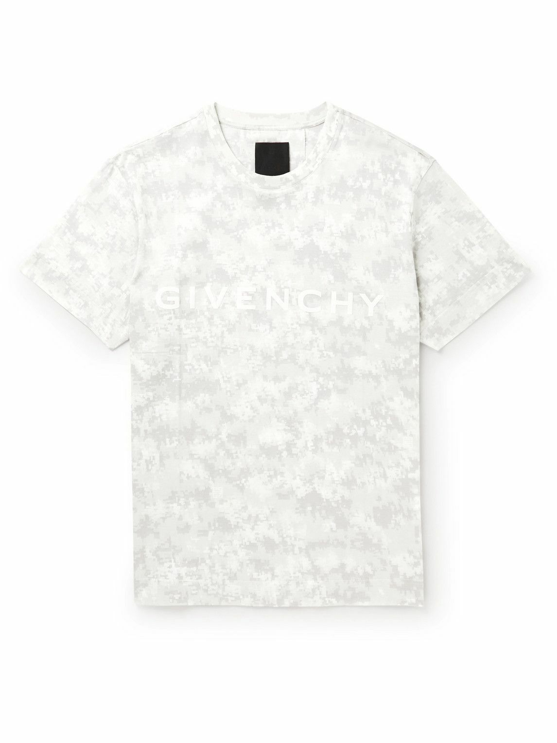 Givenchy - Camouflage Logo-Print Cotton-Jersey T-Shirt - Gray Givenchy