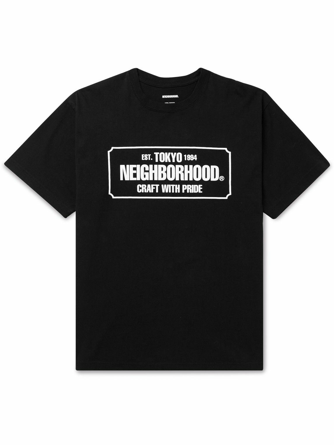 Neighborhood LogoPrint CottonJersey TShirt Black Neighborhood