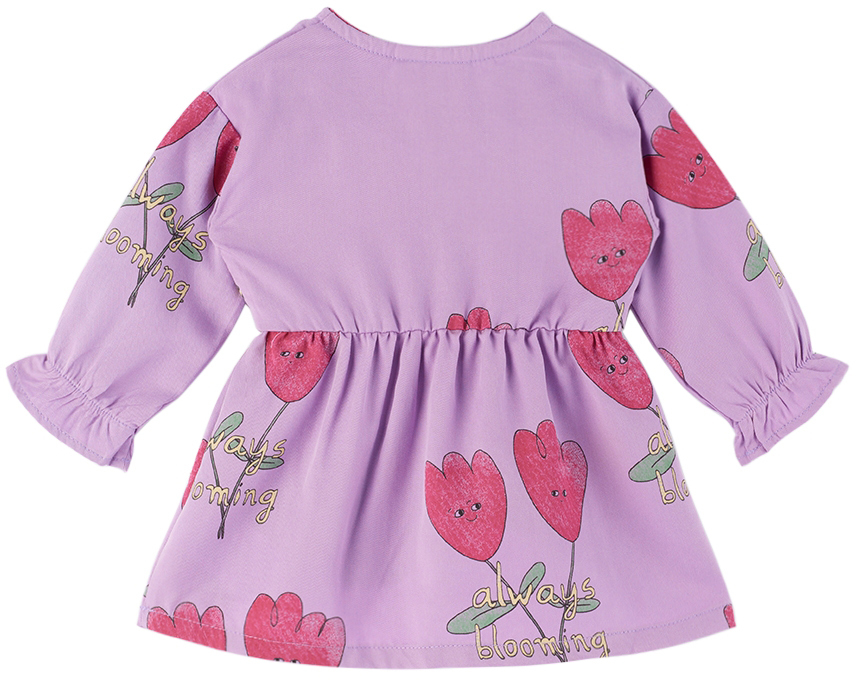 The Campamento Baby Purple Flowers Allover Dress