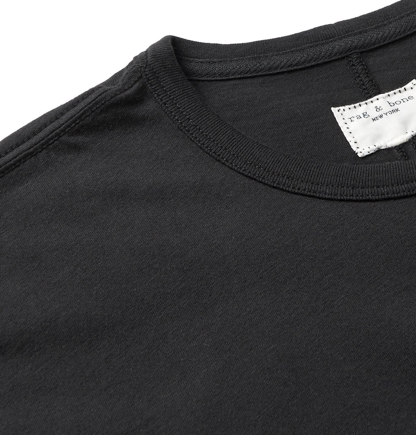 rag & bone - Organic Cotton-Jersey T-Shirt - Black Rag and Bone