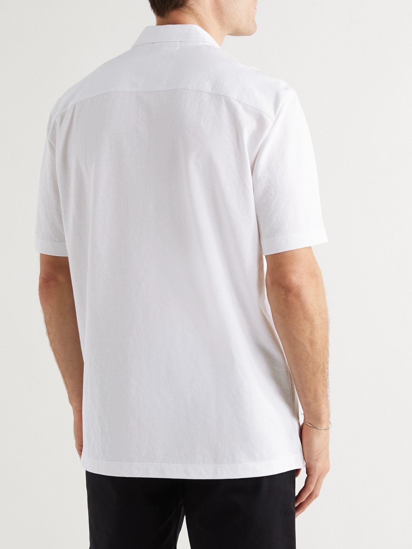 Club Monaco - Cotton-Blend Twill Polo Shirt - White Club Monaco