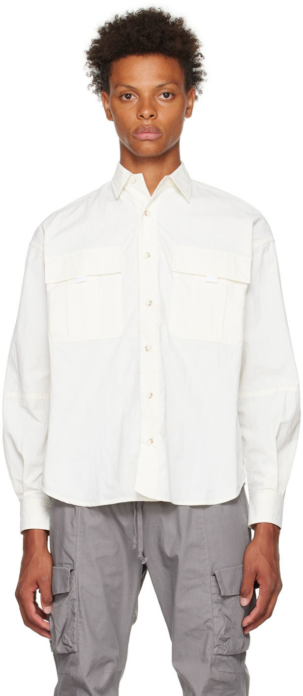 John Elliott White Safari Shirt John Elliott