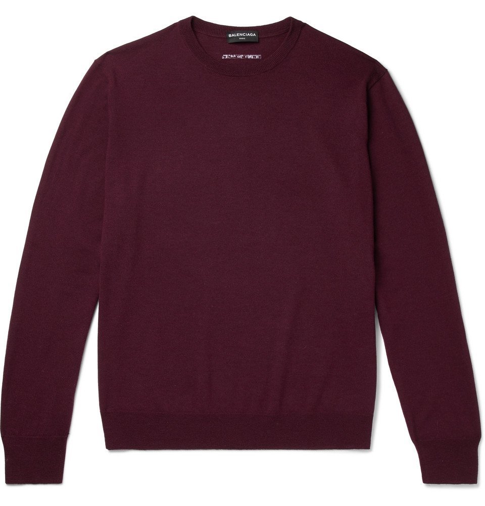 burgundy balenciaga sweater