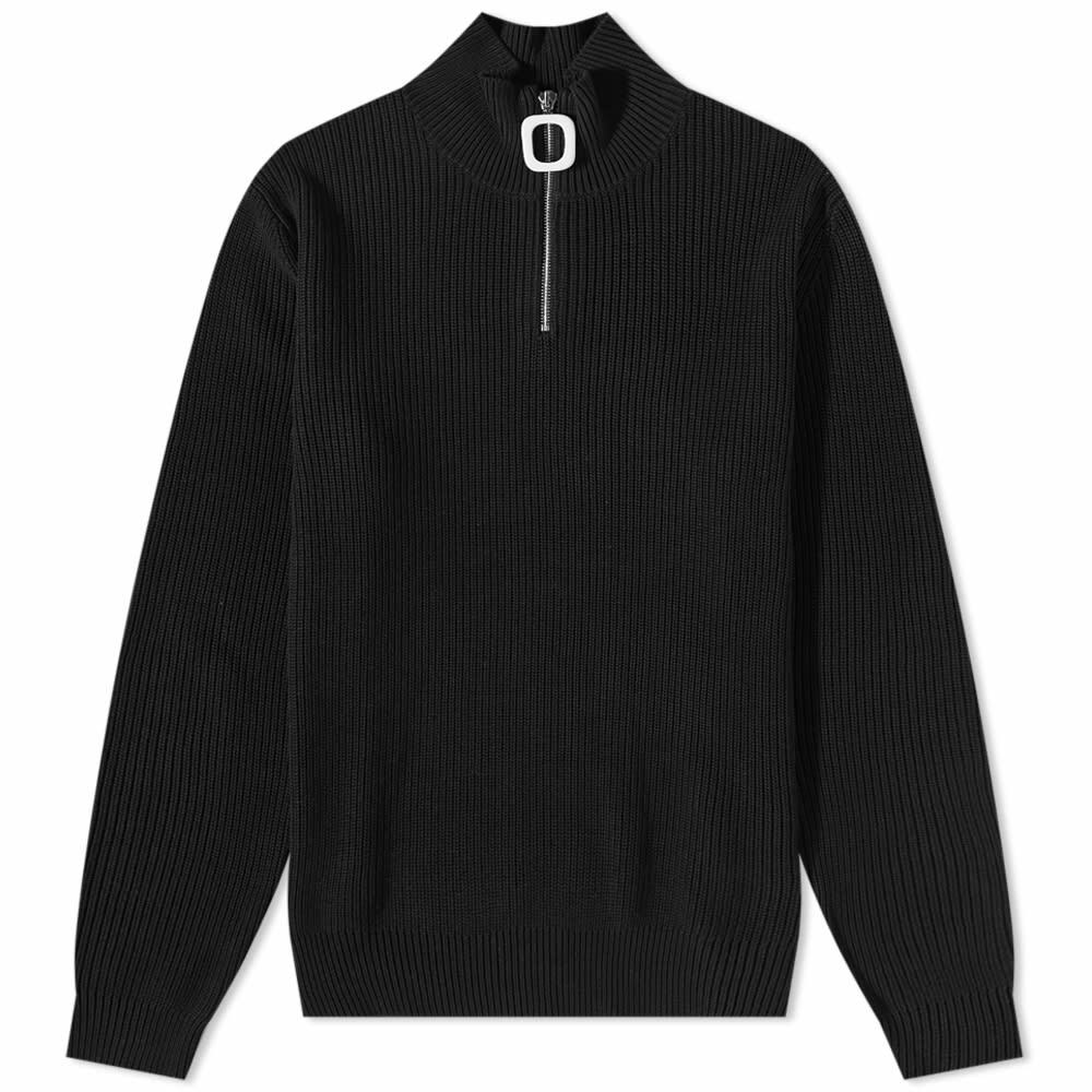 JW Anderson Men's Half Zip Jumper in Black JW Anderson