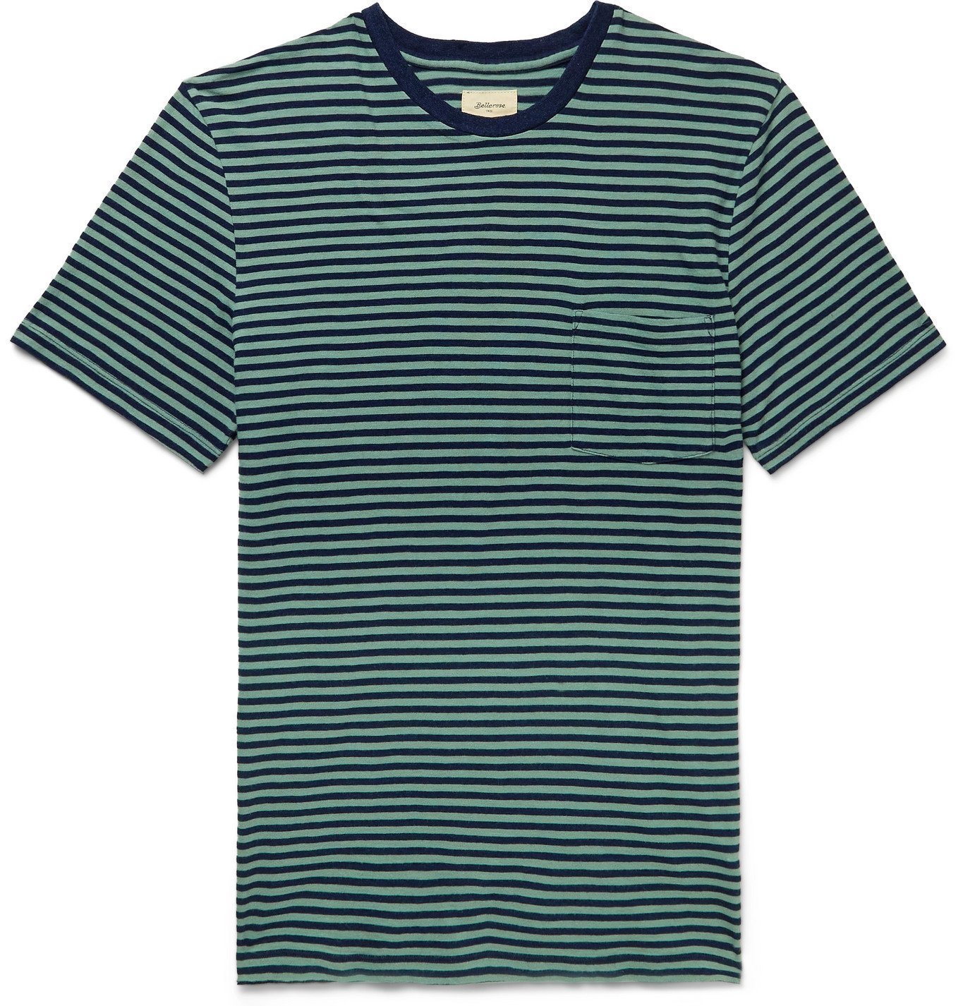Bellerose - Striped Cotton-Jersey T-Shirt - Green Bellerose