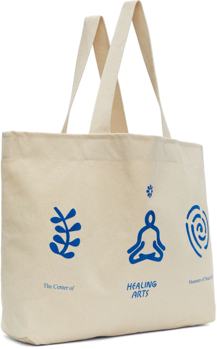 Museum of Peace & Quiet Beige Healing Arts Tote Museum of Peace and Quiet