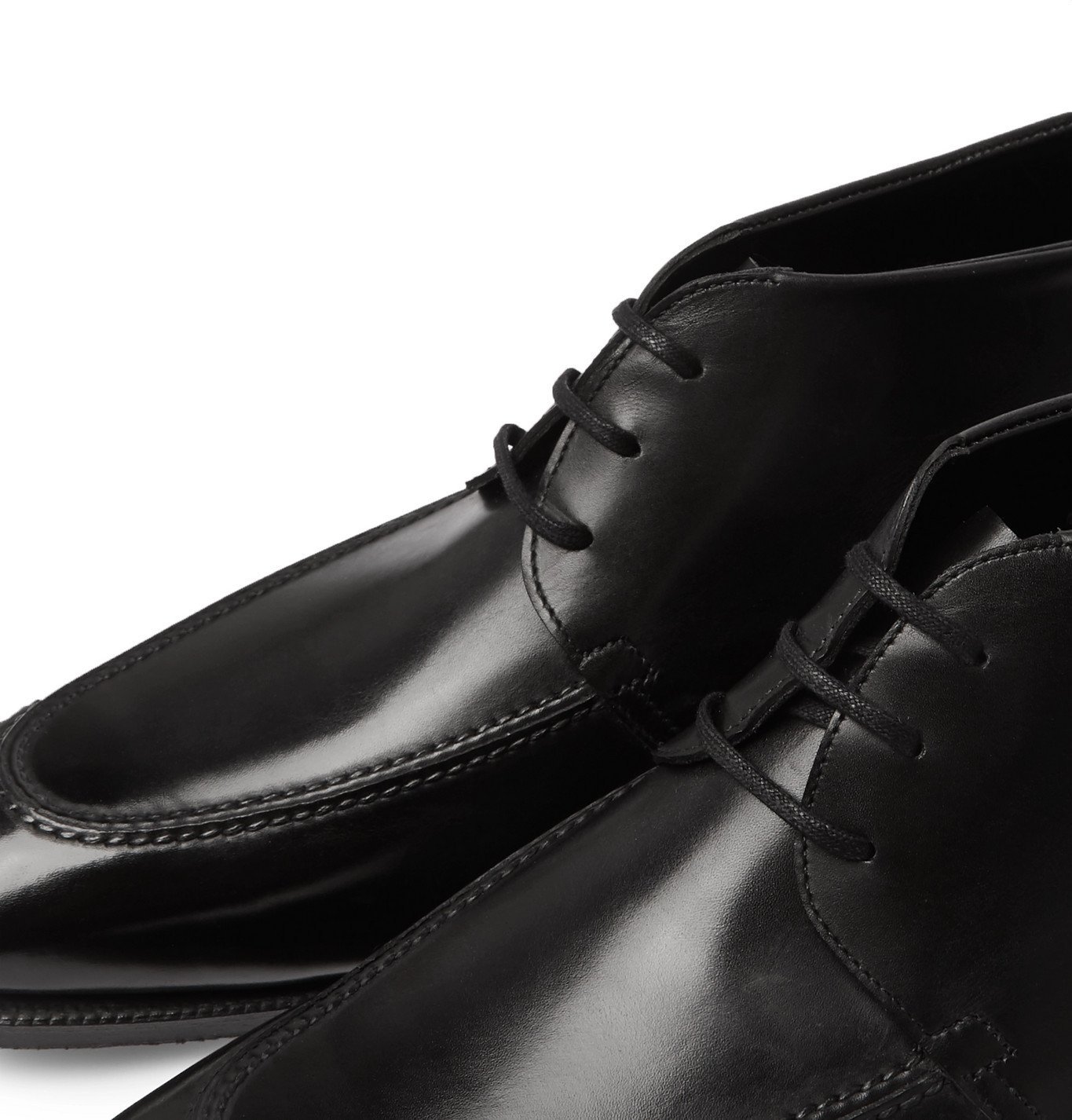 John Lobb - Alston Polished-Leather Derby Boots - Black John Lobb