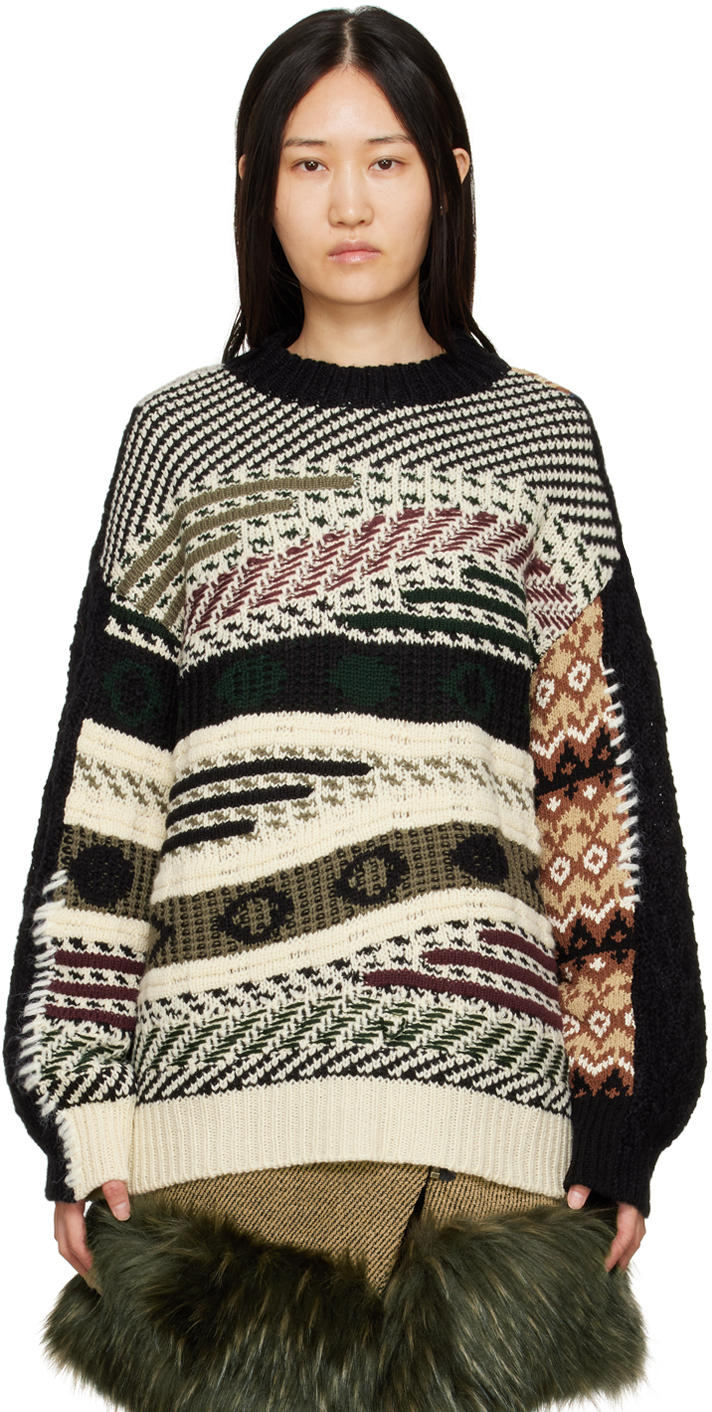 Andersson Bell Black & White Jacquard Sweater Andersson Bell