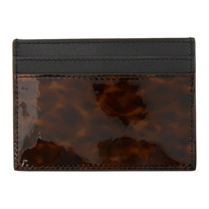 ysl tortoise shell card holder