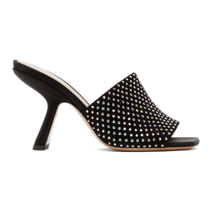 Nicholas Kirkwood Black Alba Crystal Mules Nicholas Kirkwood