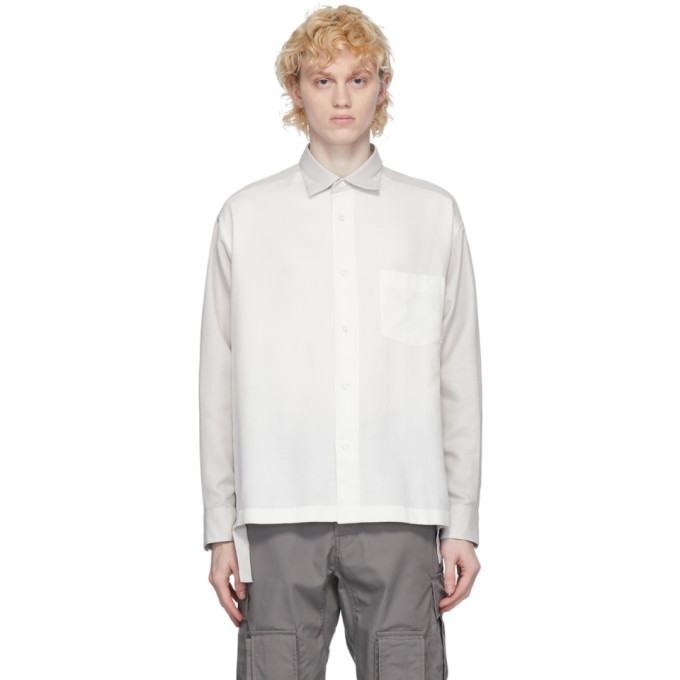 N.Hoolywood White Side Slit Shirt N.Hoolywood