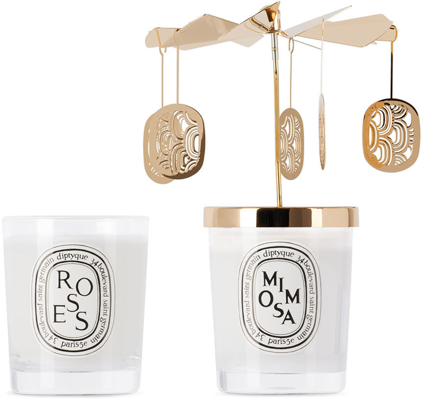 diptyque Mimosa & Roses Carrousel Candle Set Diptyque