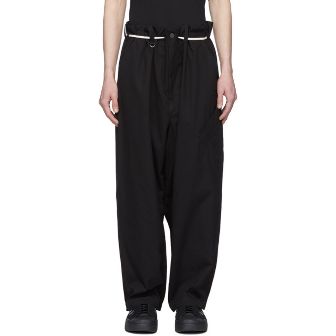 Y-3 Black Canvas Workwear Cargo Pants Y-3