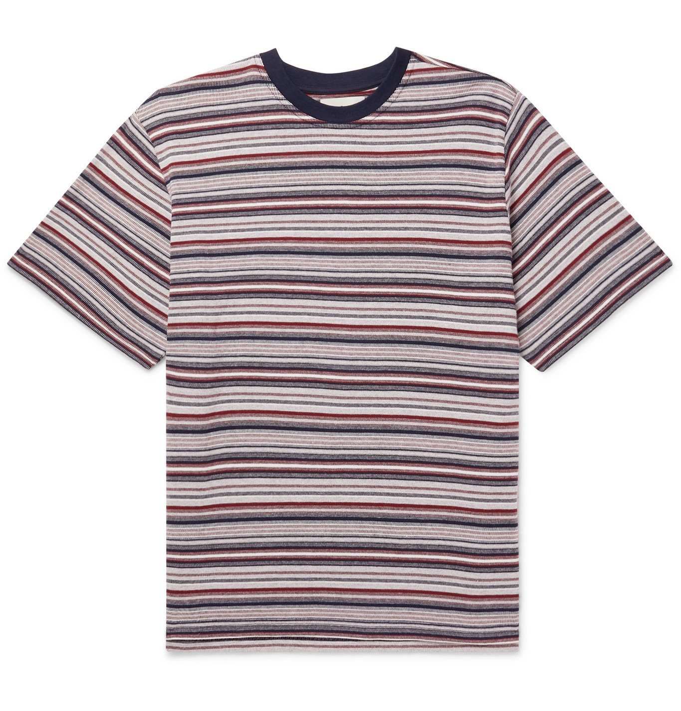 Oliver Spencer - Striped Organic Cotton-Jersey T-Shirt - Red