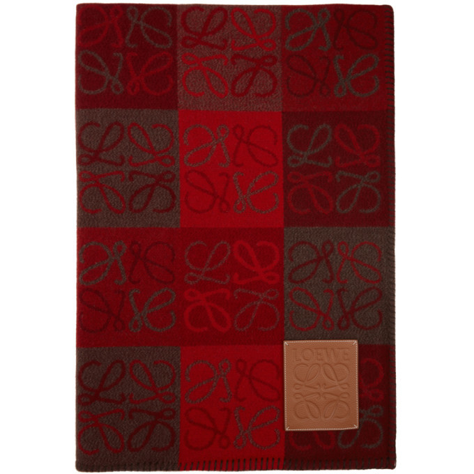 ANAGRAM WOOL JACQUARD BLANKET SHAWL 140 CM CAMEL BEIGE 413661