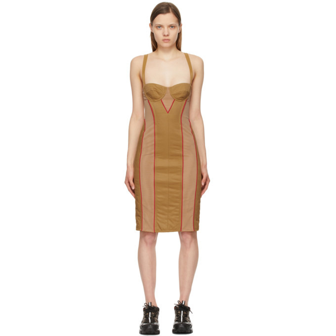 Photo: Burberry Tan Quilted Alanis Corset Dress