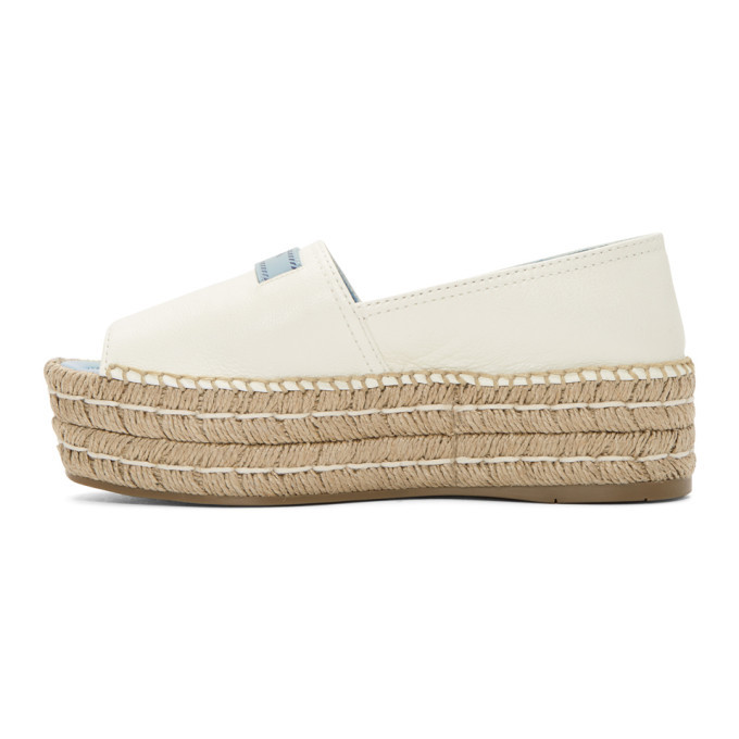 white leather platform espadrilles