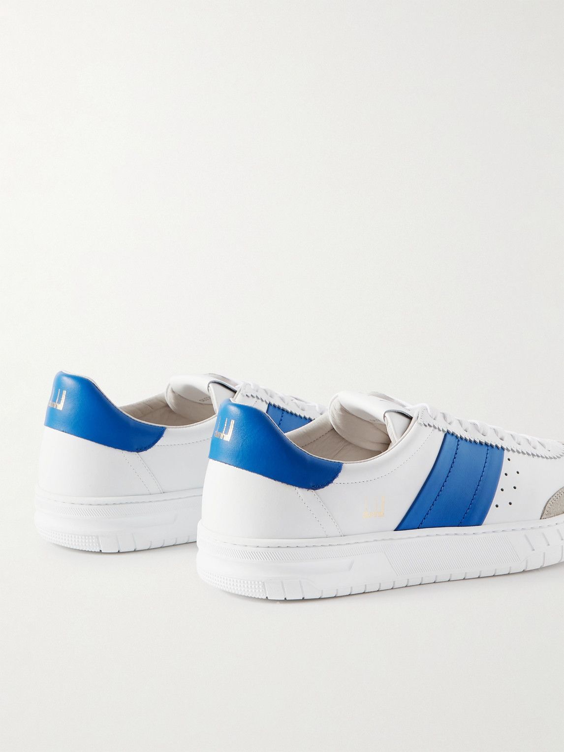 Dunhill Court Legacy Leather and Suede Sneakers White Dunhill