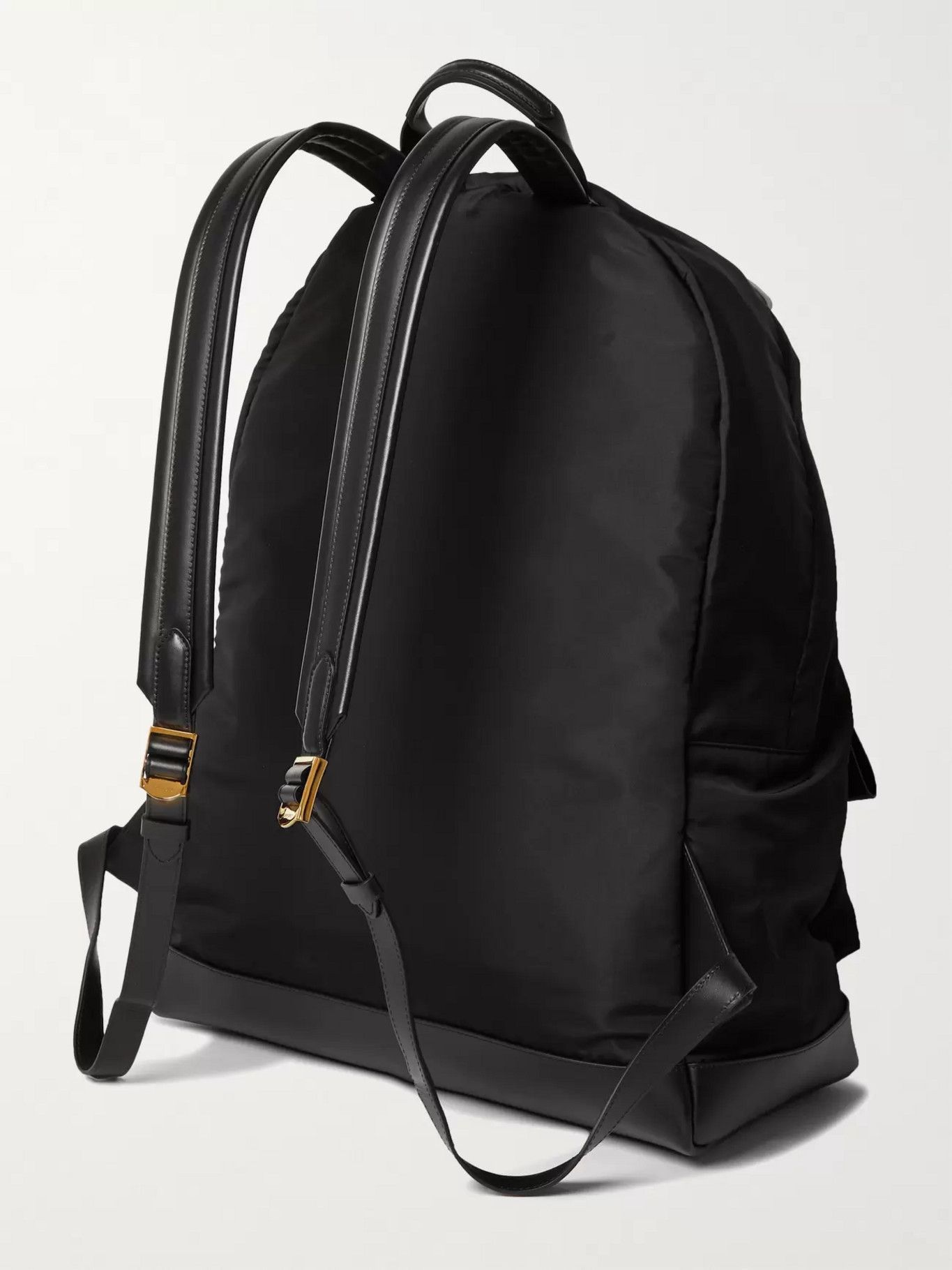 TOM FORD - Large Leather-Trimmed Nylon Backpack TOM FORD