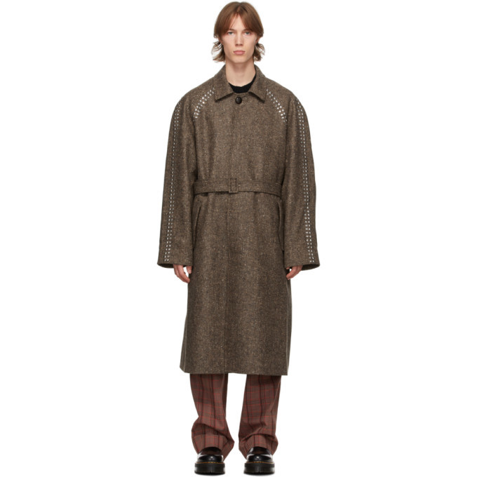 stefan cooke 20aw studded wool overcoat | www.fleettracktz.com