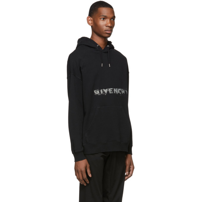 Givenchy Black Graffiti Logo Hoodie Givenchy