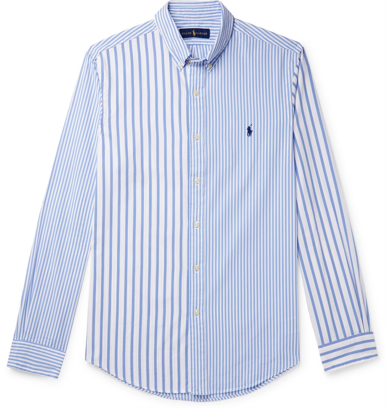 POLO RALPH LAUREN - Button-Down Collar Striped Cotton-Poplin Shirt ...