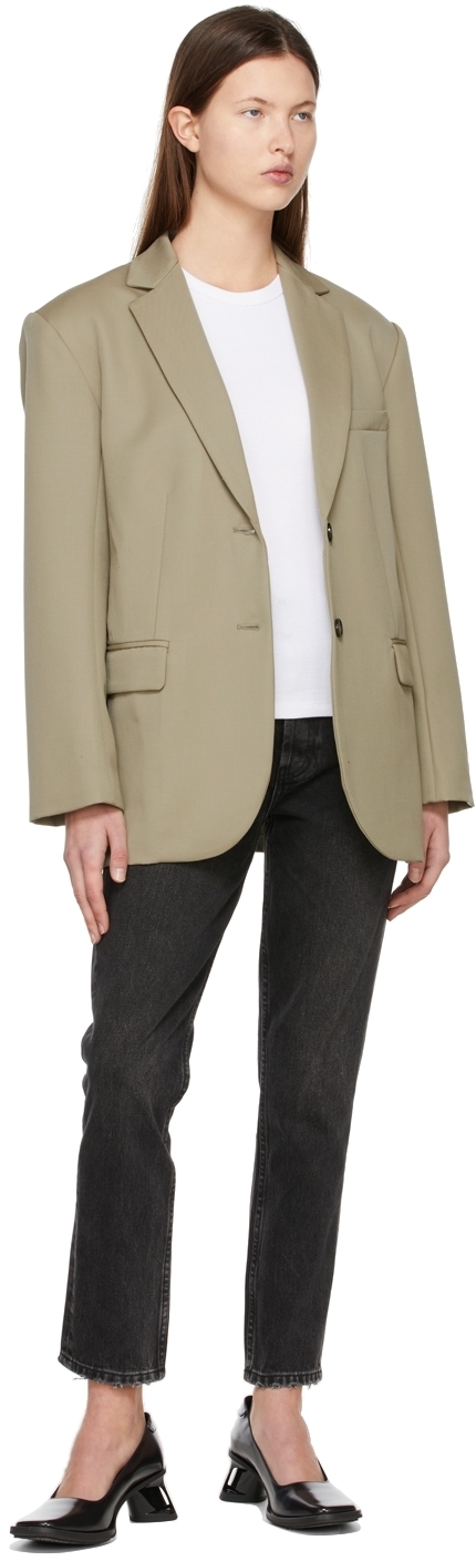 ANINE BING Green Quinn Blazer