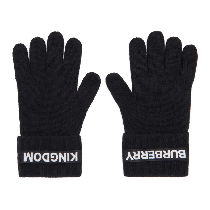 Photo: Burberry Black Cashmere Logo and Kingdom Gloves