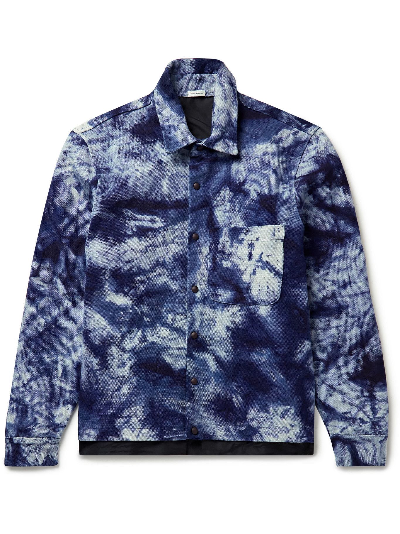 Post-Imperial - Ikeja Satin-Trimmed Tie-Dyed Cotton-Canvas Jacket ...