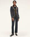 Brooks Brothers Women's Wool Blend Striped School Blazer | Navy