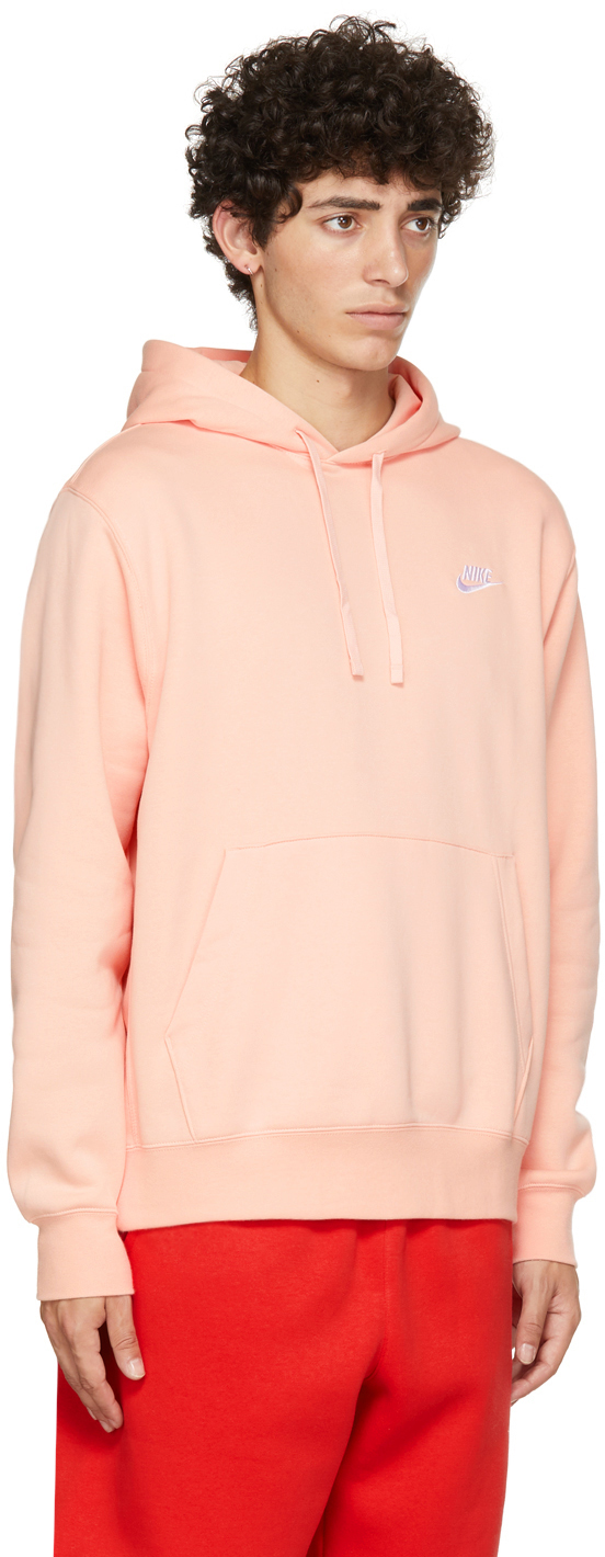 nike pale pink hoodie