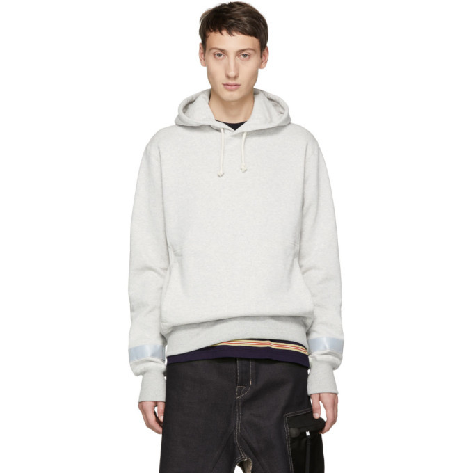 Junya Watanabe Grey Back Pile Hoodie Junya Watanabe