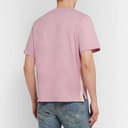 Oliver Spencer - Warren Grosgrain-Trimmed Mélange Cotton-Jersey T-Shirt - Pink