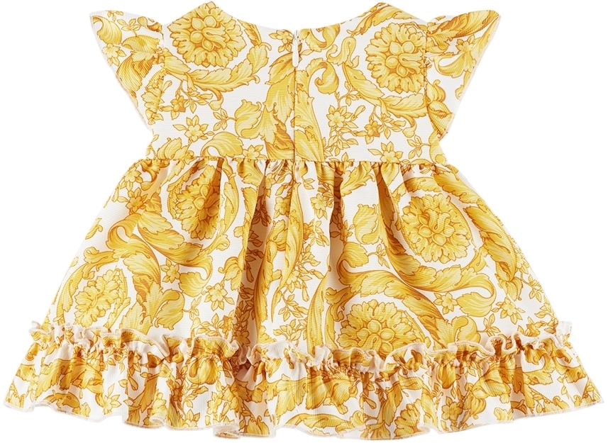 Versace Baby White Barocco Dress & Bloomers Versace
