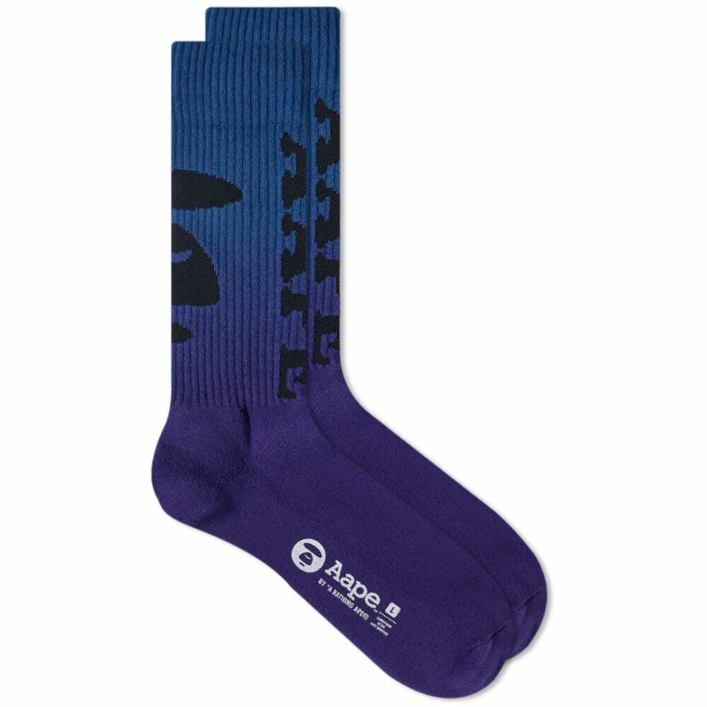 Men's AAPE Tie Dye Sock in Purple AAPE by A Bathing Ape