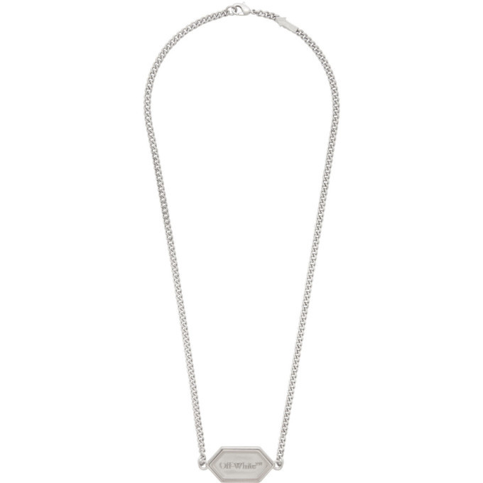 Off-White Silver Label Necklace Off-White