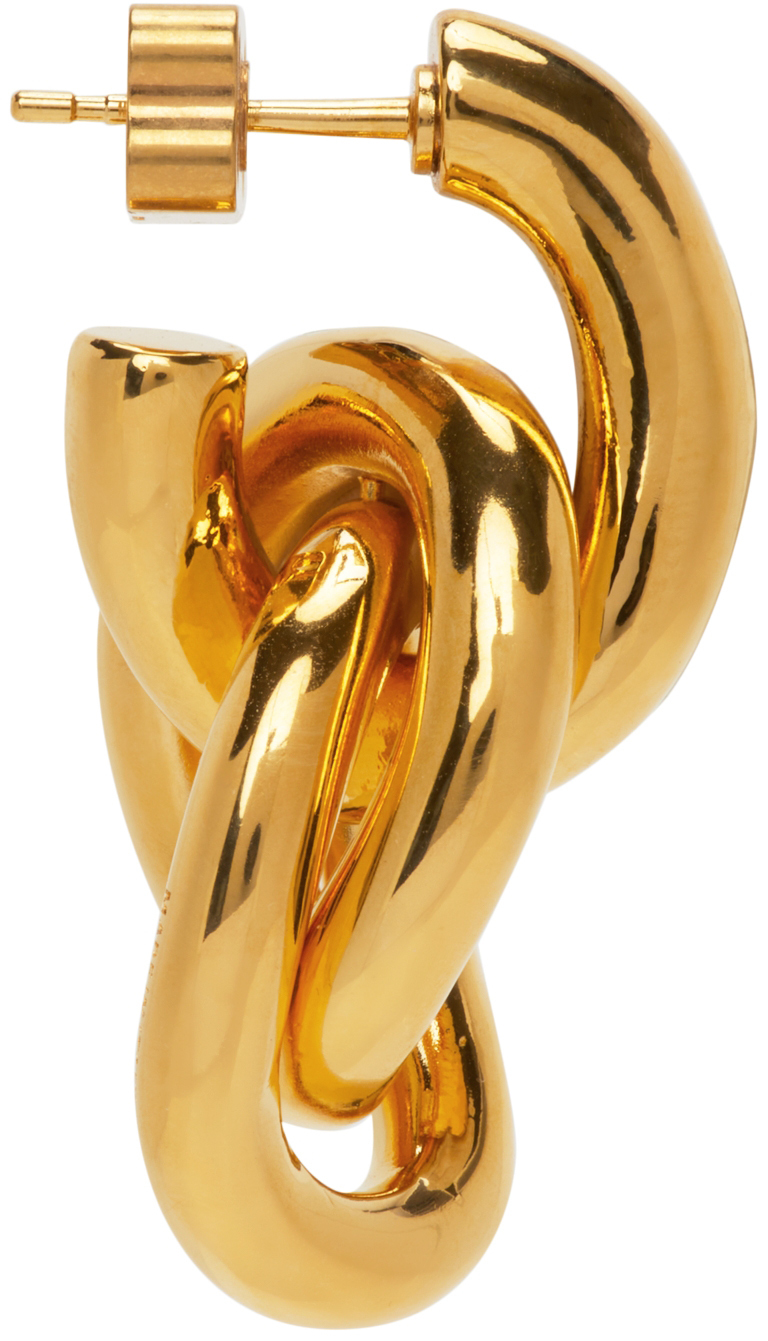 Balenciaga Gold Triple Loop Earrings Balenciaga