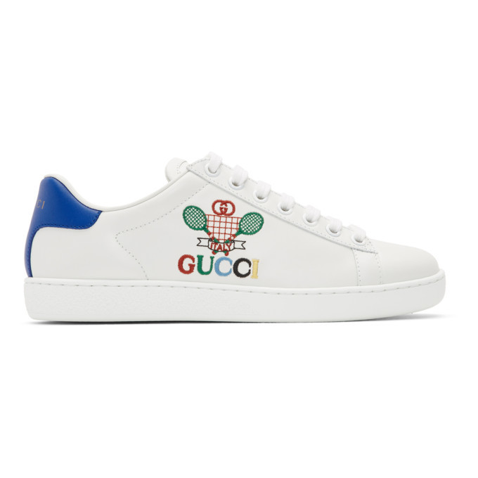Gucci White Tennis Ace Sneakers Gucci