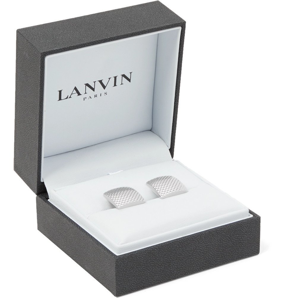 Lanvin Rhodium Plated Cufflinks Silver Lanvin