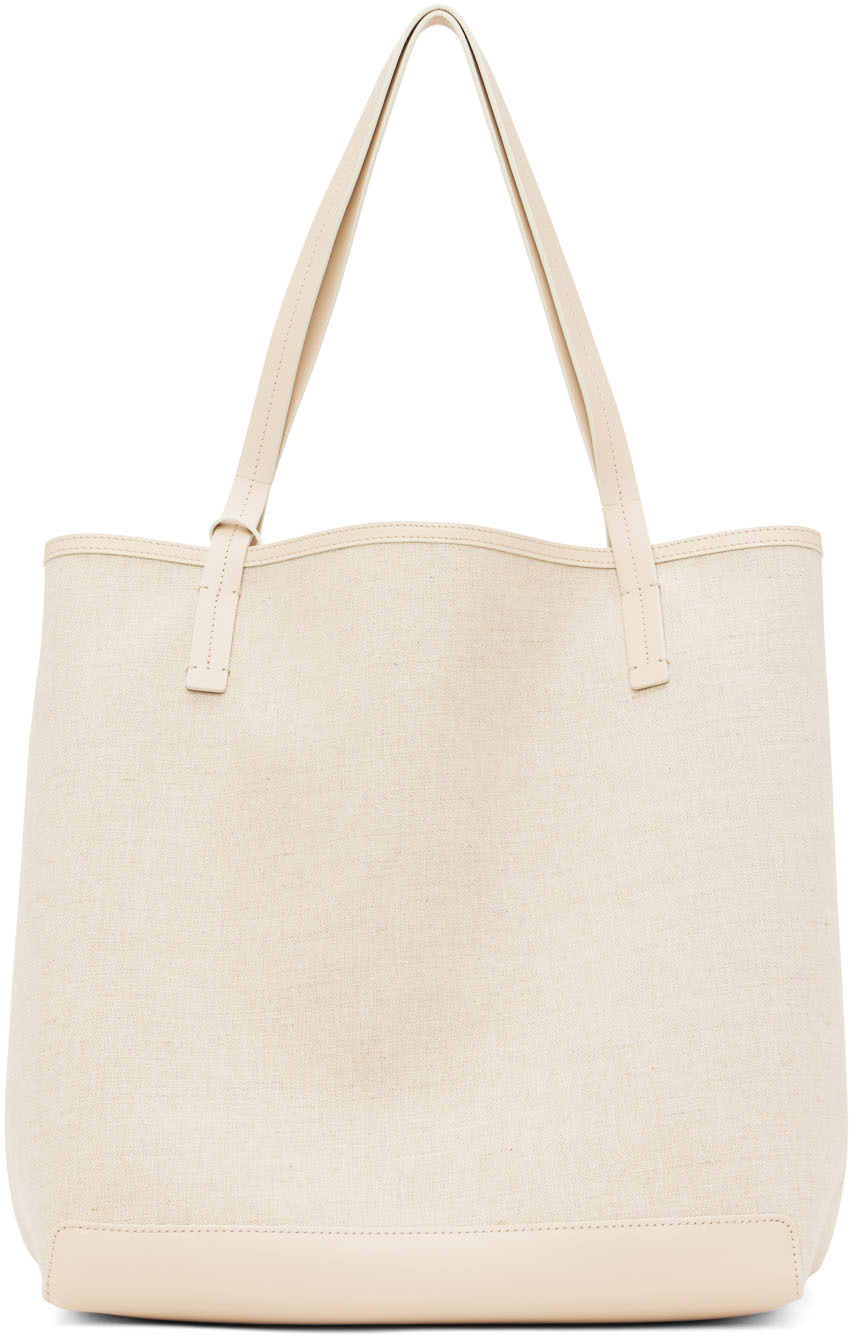 Photo: The Row Beige & Off-White XL Park Tote