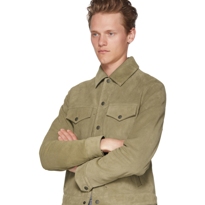 rag & bone suede trucker jacket
