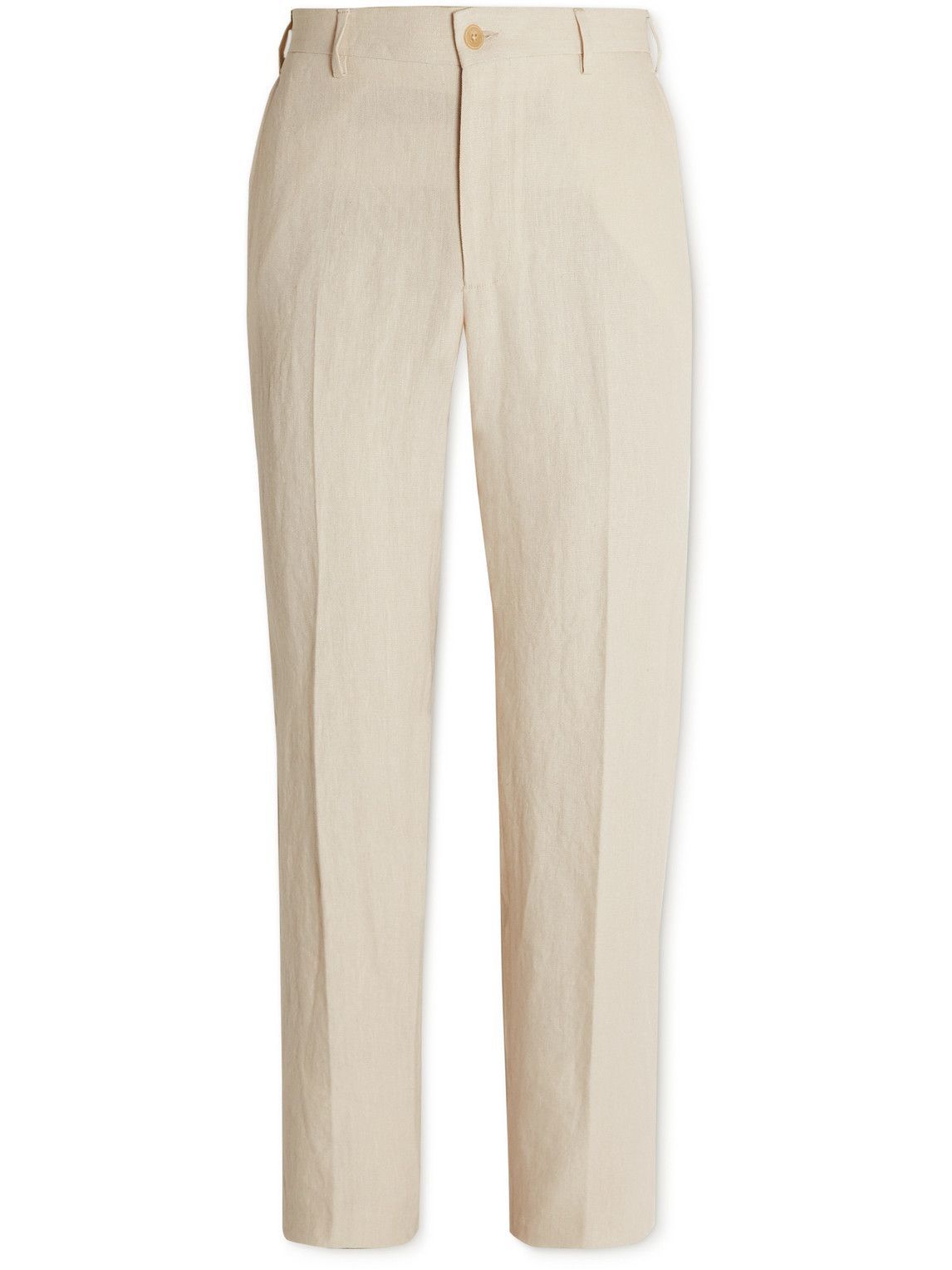 Anderson & Sheppard - Slim-Fit Linen Trousers - Neutrals Anderson ...