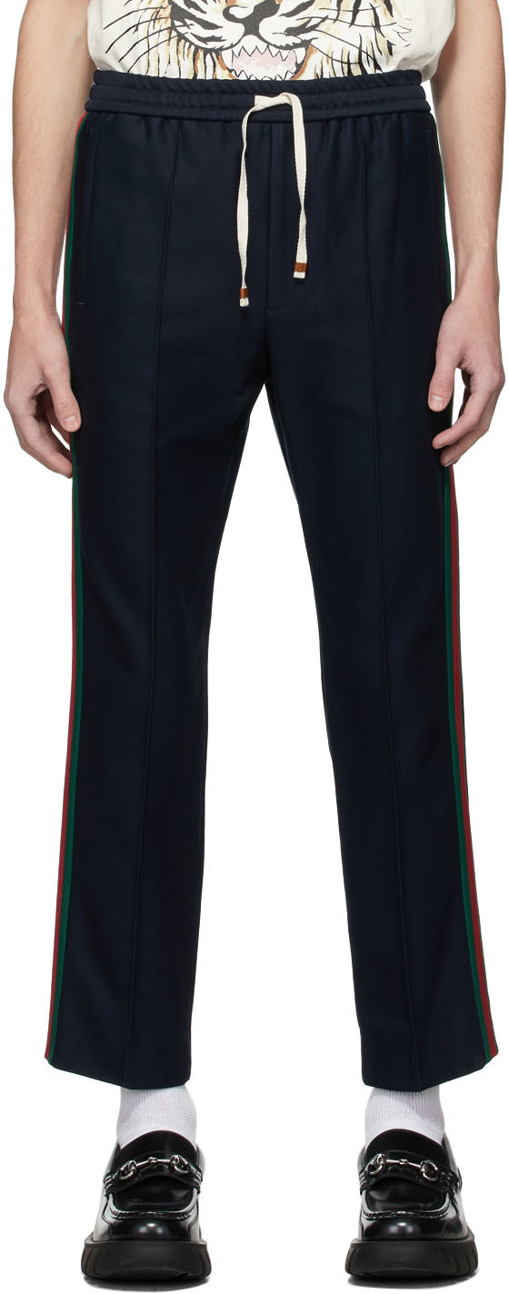 Gucci Navy Cotton Piqué Sweatpants Gucci