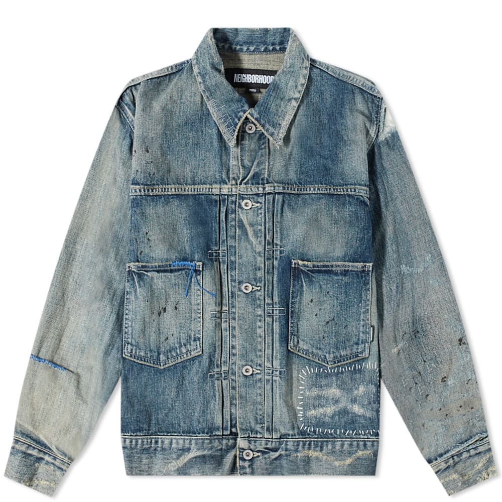 Neighborhood Men's Savage Type 2 Denim Jacket in Indigo Neighborhood