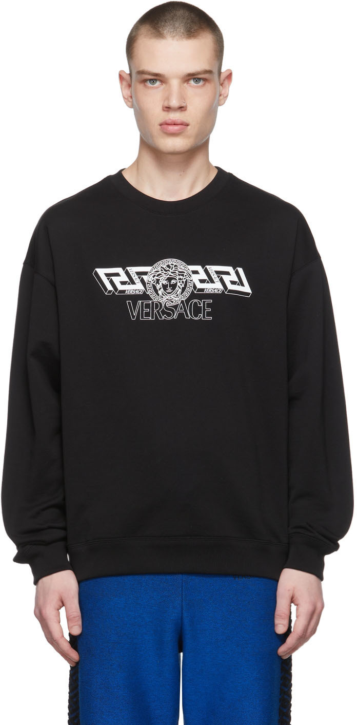 Versace Black La Greca Sweatshirt Versace