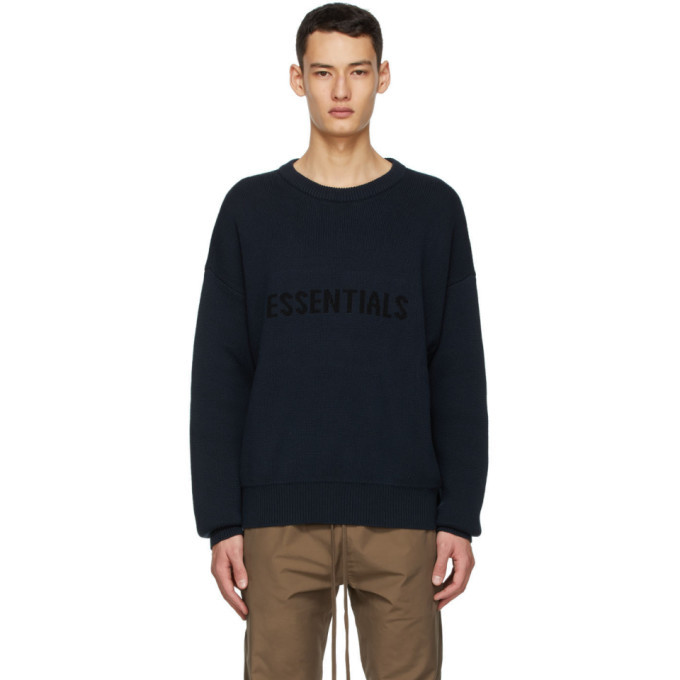 Essentials SSENSE Exclusive Navy Logo 